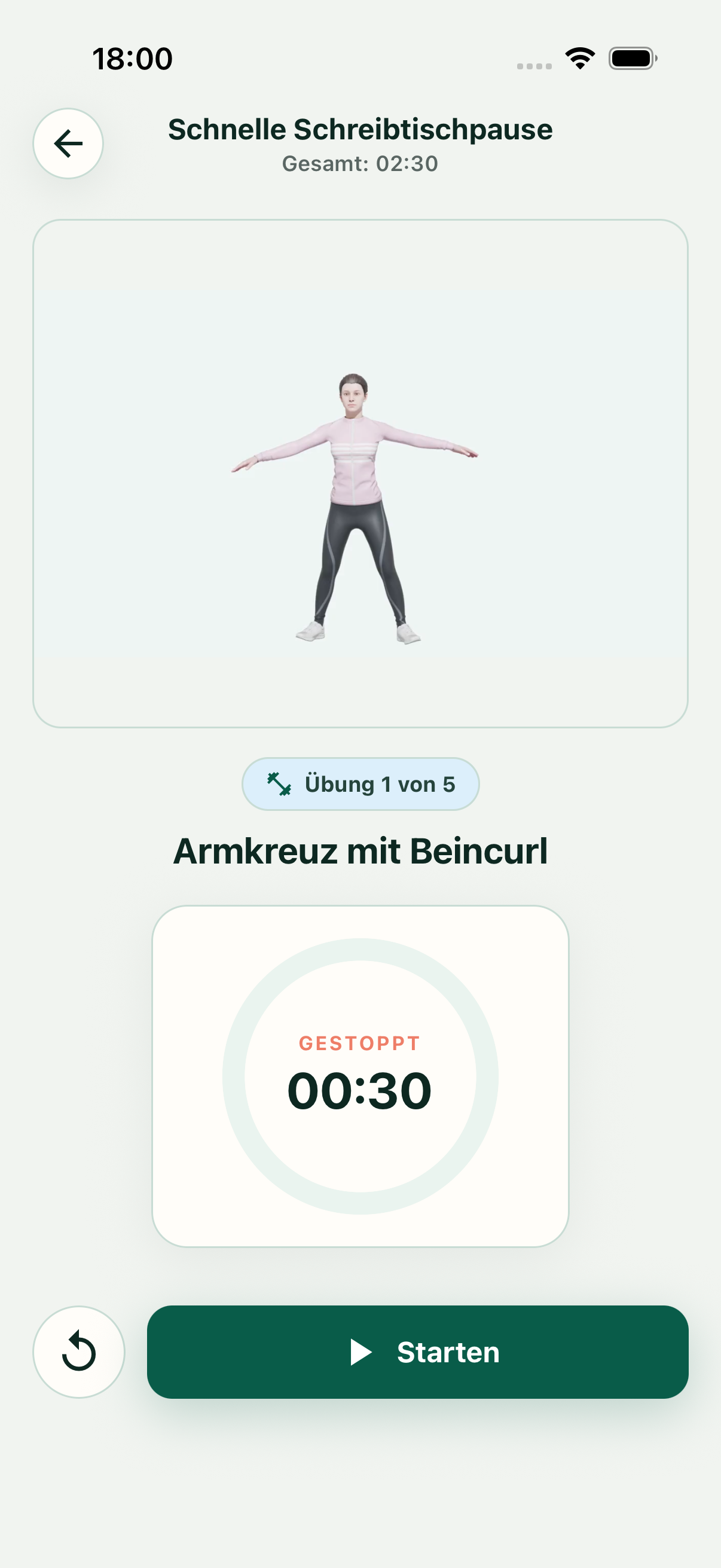 Schreibtisch-Dehnung timer