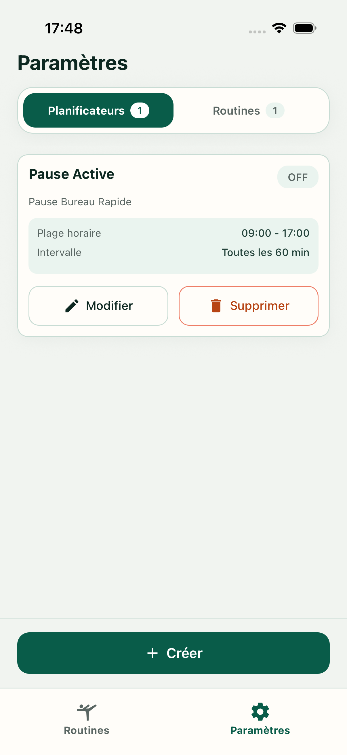 Définir votre horaire